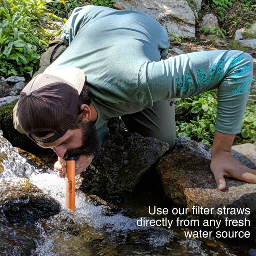image of filter straws in use