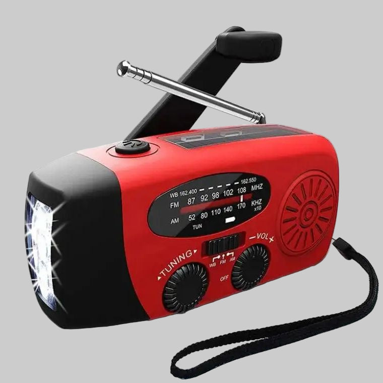 Emergency Crank Radio & Flashlight Combo side view