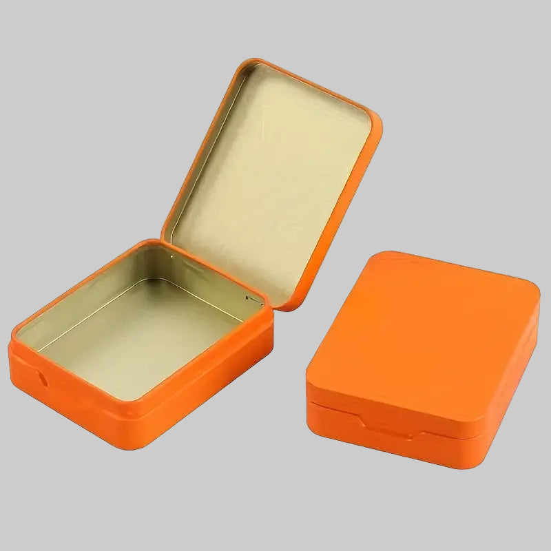 Pocket Storage Tin Orange compact emergency supplies organizer