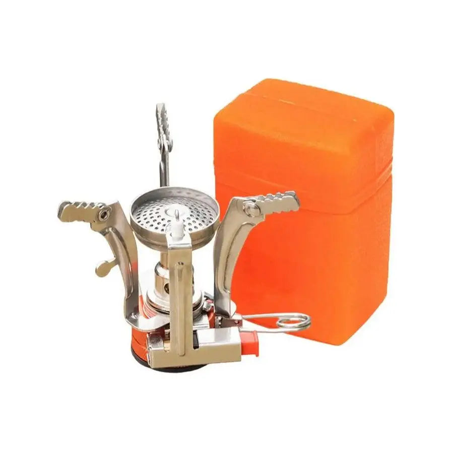 Pocket Butane Stove with Orange plastic case