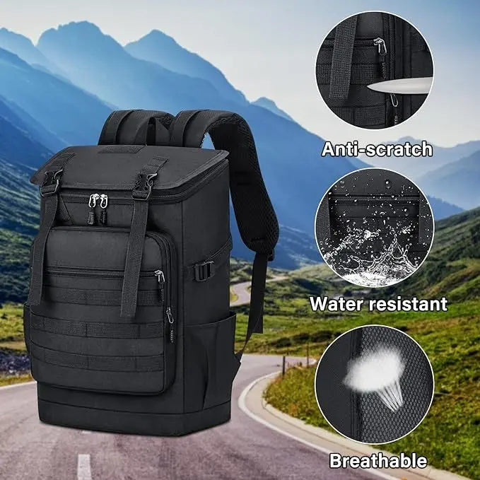 Universal Backpack angled view with features