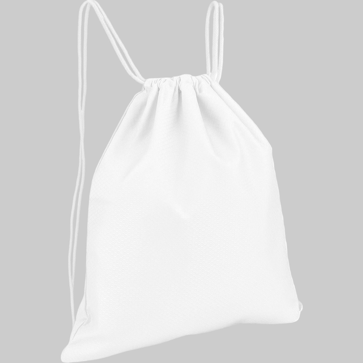 Drawstring Bag compact emergency supplies organizer bag White.