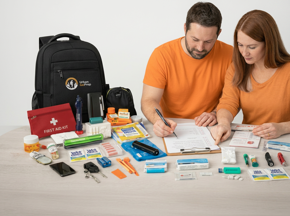 Couple planning their Go Bags