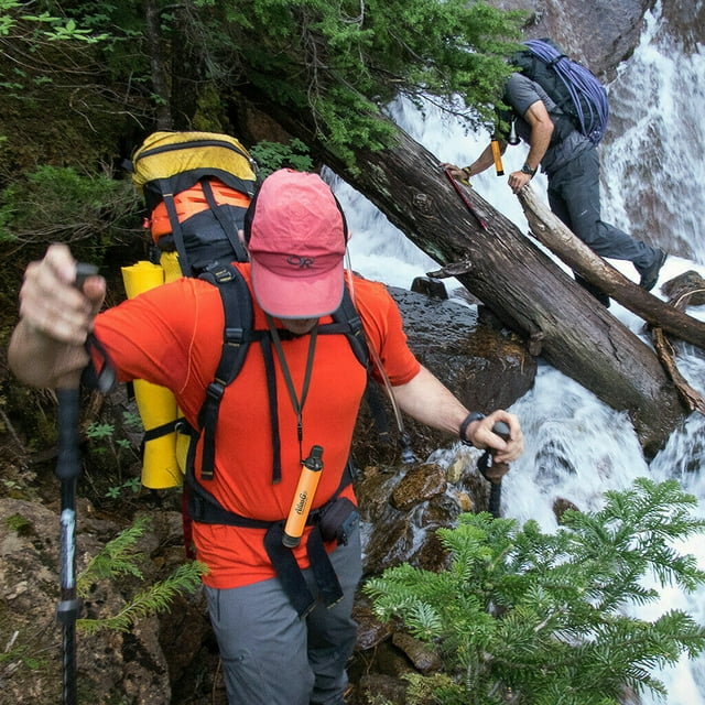 image of a person trekking