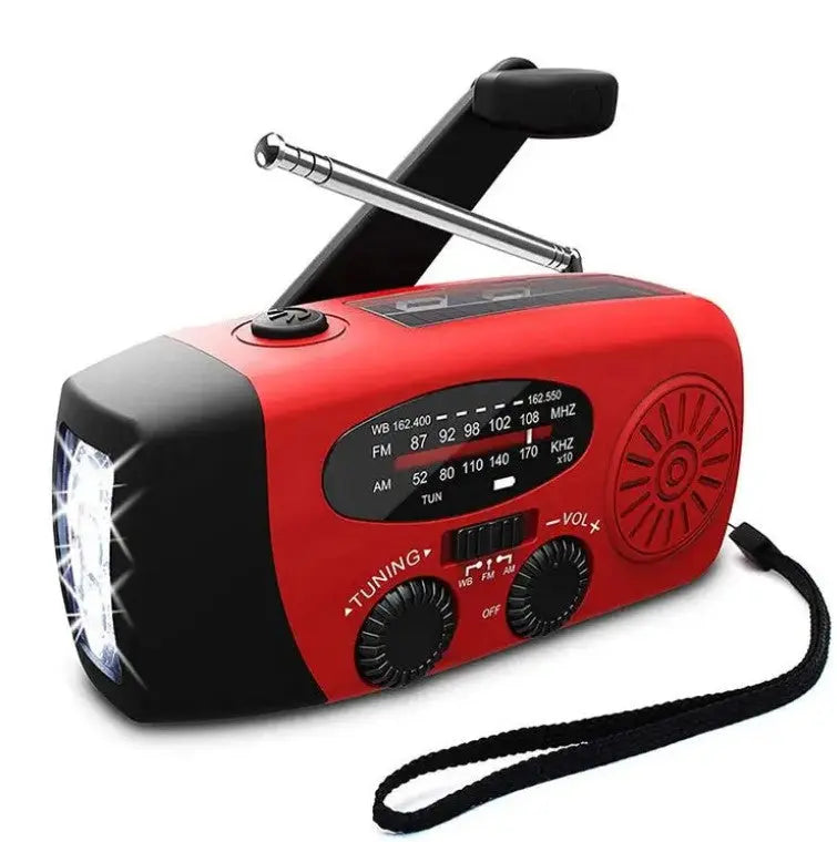 Emergency Crank Radio &amp;  Flashlight Combo  side view