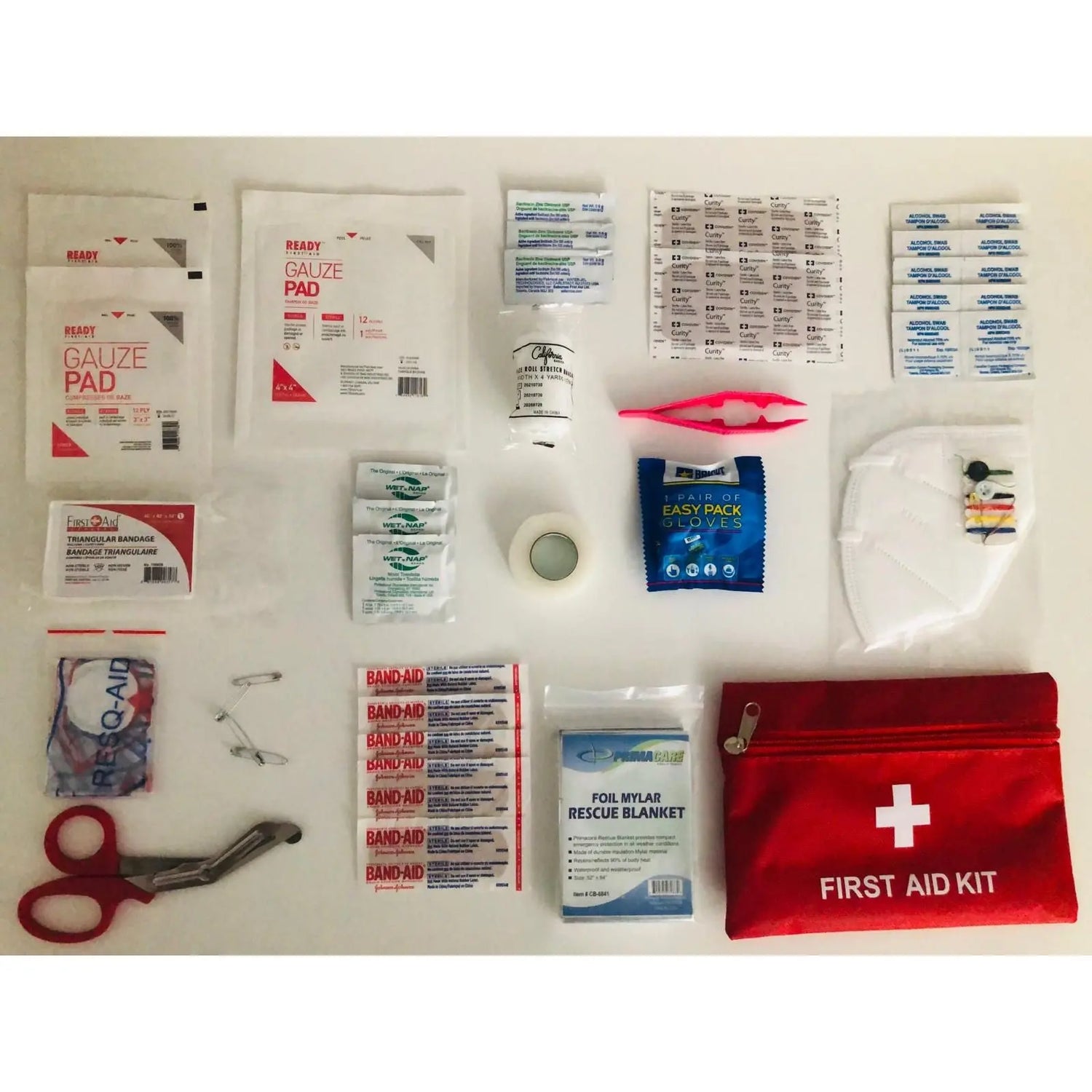 First Aid Kit  Small- All Contents top view