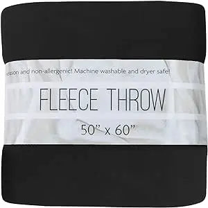 A    Fleece Blanket    - Black 50&quot; x 60&quot; by  Urban Go Prep