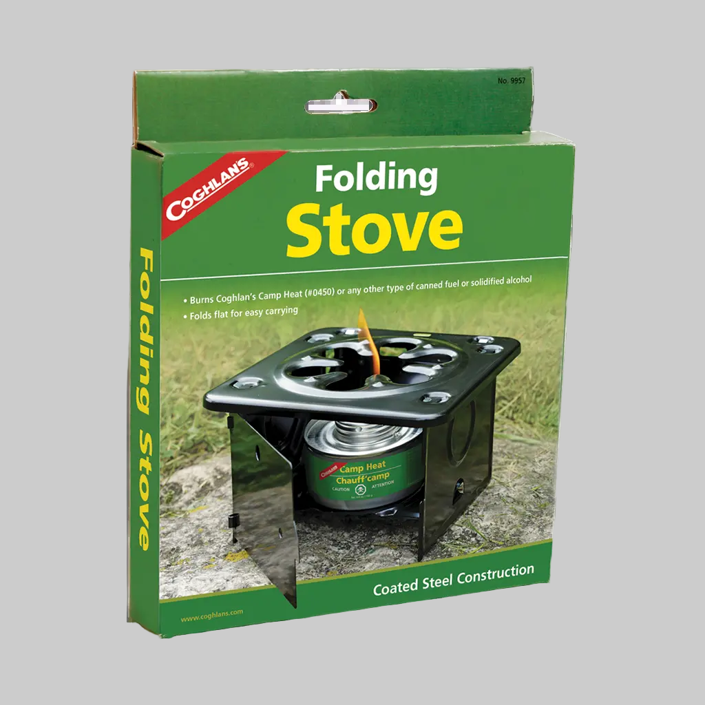Folding Camp stove with fuel cannister