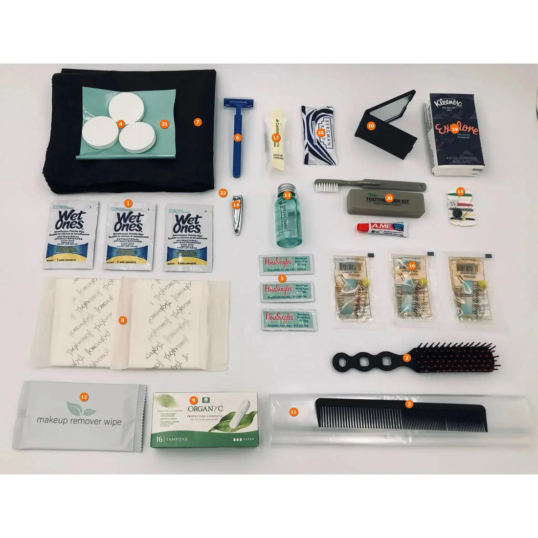 Personal Hygiene Essentials by  Urban Go Prep kit detailed view